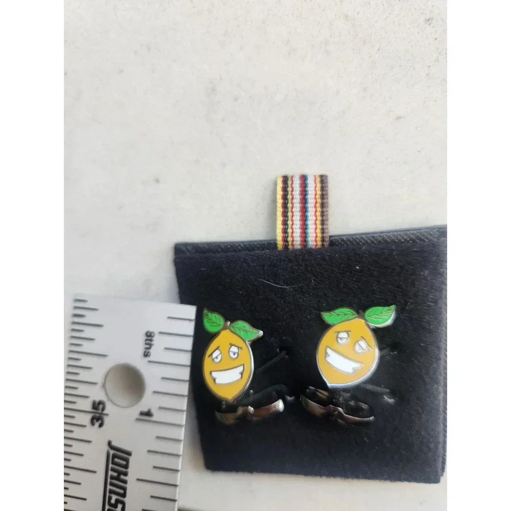 NIB Paul Smith Metal CUFFLINKS Lemon